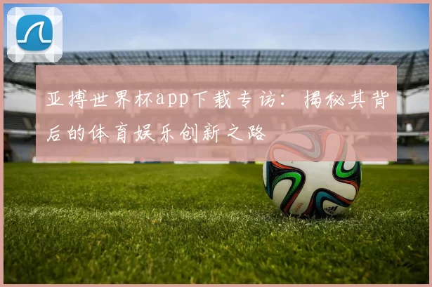 亚搏世界杯app下载专访:揭秘其背后的体育娱乐创新之路